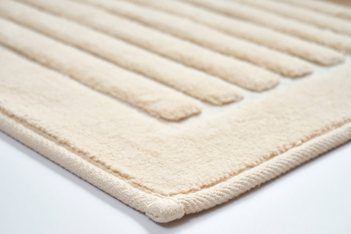 Mijölnir Juego de alfombrillas de baño de algodón 100% crema